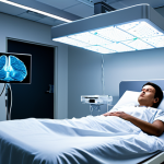 Quantum Sensing in Healthcare**

`A futuristic hospital room. A patient lies comfortably on a bed, surrounded by glowing, ethereal sensors that map their brain activity non-invasively. No wires or electrodes are visible. The room is clean and modern, bathed in soft, cool light. Focus on the advanced technology and the comfort of the patient. Emphasize the precision and non-invasive nature of the quantum sensing device.`

**